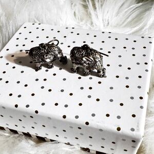 Silver Elephant Figurines